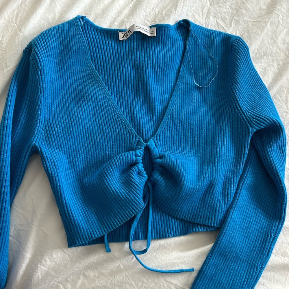 Electric blue Zara Long sleeve Cropped
